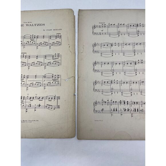 1913 Antique Louise Waltzes Sheet Music Stuart Mueller - Picture 4 of 8